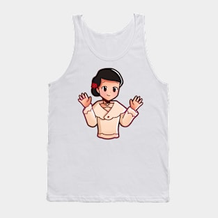 Filipino Girl Wearing Baro't Saya Tank Top